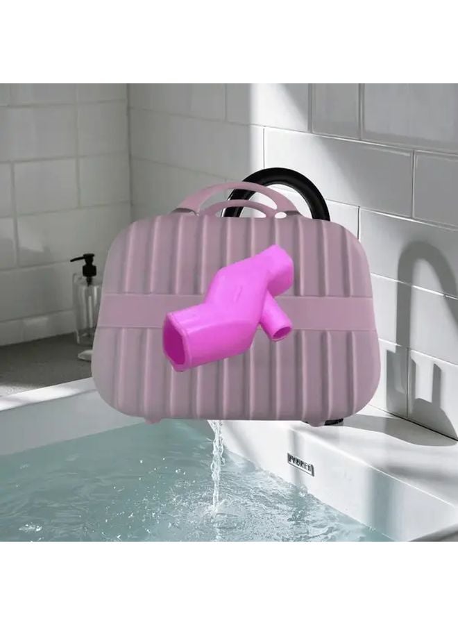 B10 الوردي مرن سيليكون صنبور تمديد خرطوم سريع الجفاف توفير المياه قبضة مريحة - Image 1