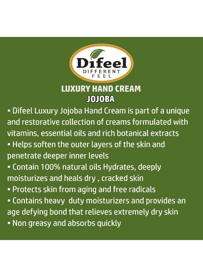 difeel Luxury Moisturizing Hand Cream - Jojoba With Vitamin E Oil And 100% Pure Oil 40 Milliliters - Image 2