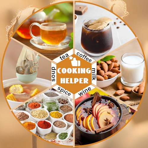 HyozorGo 20 Pcs Muslin Bags with Drawstring, Reusable Tea Bags, Spice Bags for Cooking Soup/Herb/Loose Leaf Tea, Natural Cotton Small Cheese Cloth Bag for Straining, Sachet Bags Empty, 4 X 3 Inches - Image 4