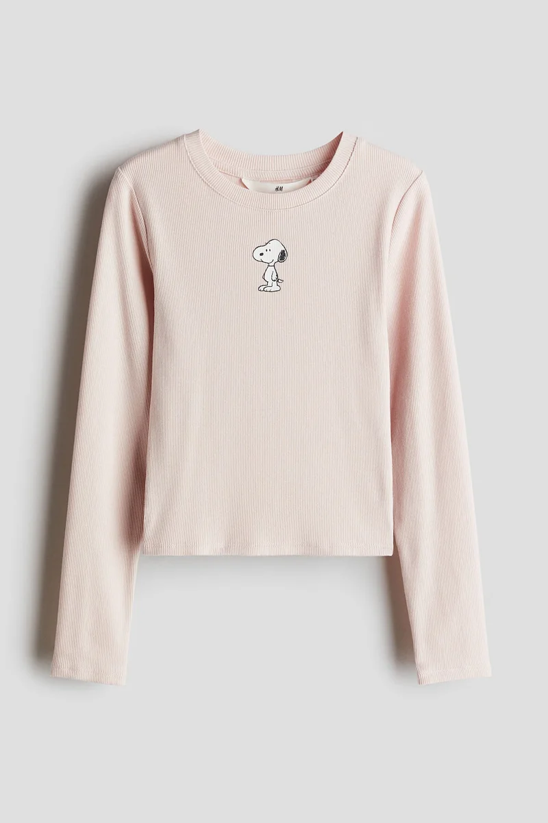 H&M Print-motif jersey top