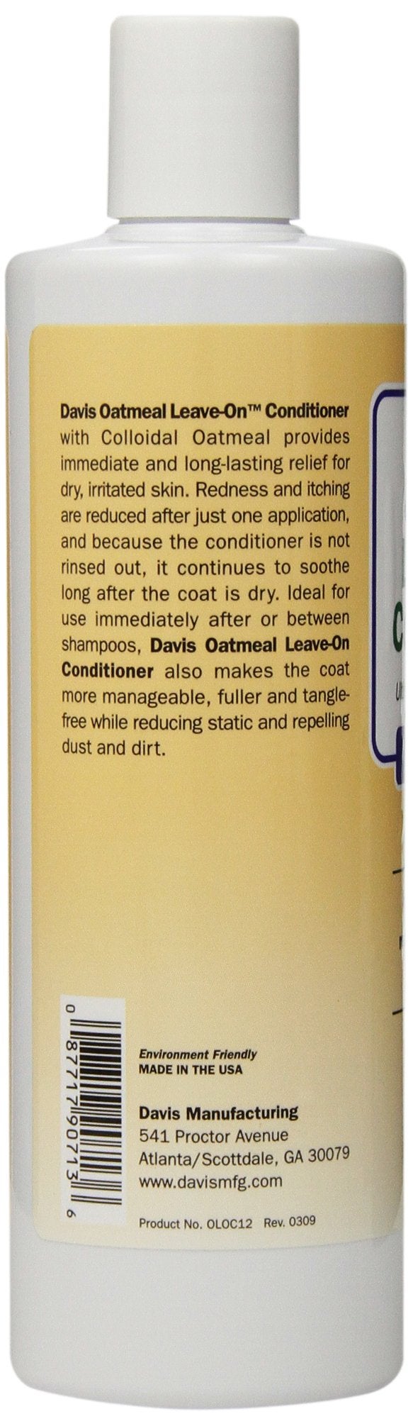 Davis Manufacturing Davis Oatmeal Leave-On Dog & Cat Conditioner, 12-Ounce, DM112 12 - Image 2