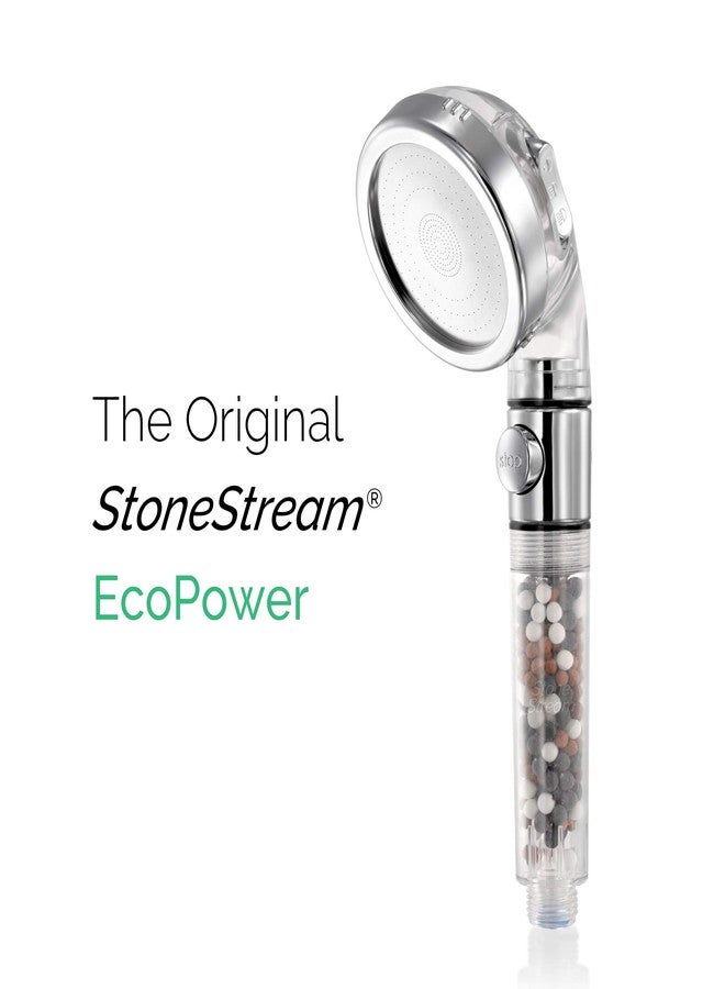 StoneStream Original StoneStream EcoPower High Pressure Handheld Shower Head + Wall Showerhead Combo - Image 4