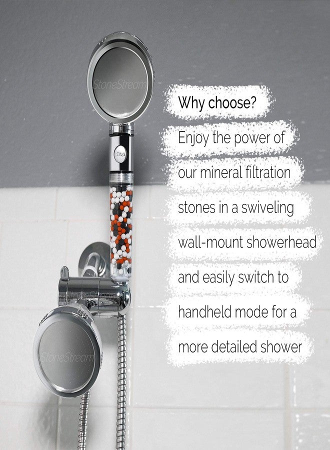 StoneStream Original StoneStream EcoPower High Pressure Handheld Shower Head + Wall Showerhead Combo - Image 3