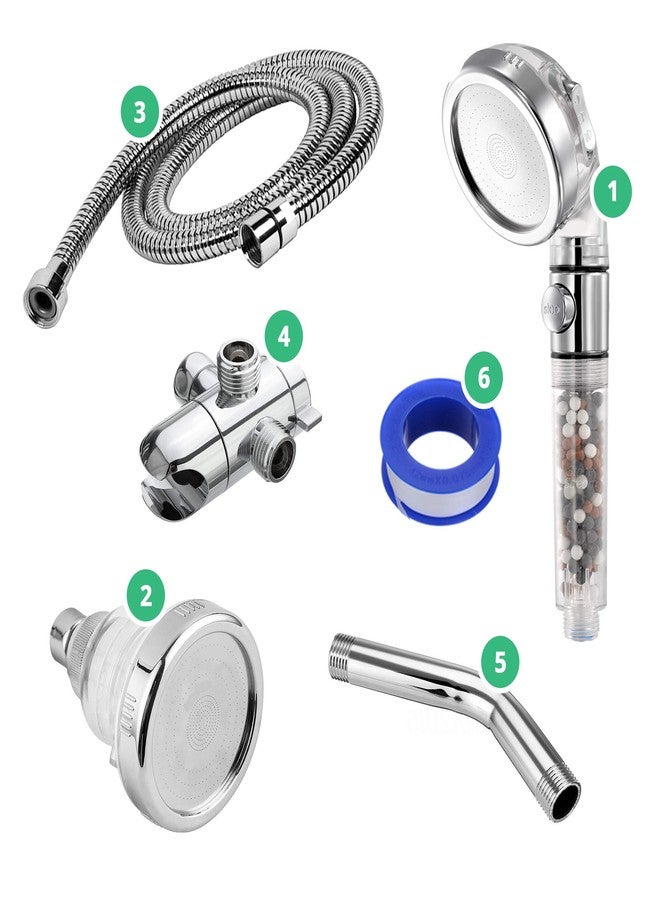 StoneStream Original StoneStream EcoPower High Pressure Handheld Shower Head + Wall Showerhead Combo - Image 1