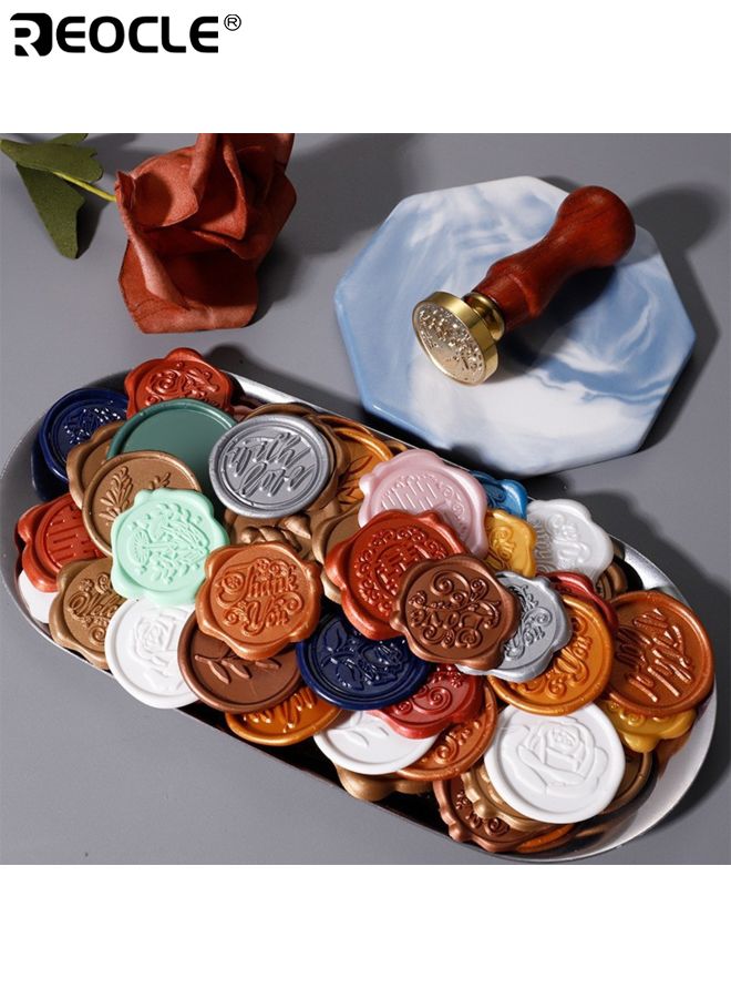 ريوكل 20 قطعة طوابع ختم الشمع مخصصة مخصص ختم الشمع طقم لصياغة مغلفات دعوة الزفاف زخرفة زجاجة النبيذ وتغليف الهدايا للمناسبات الخاصة ومشاريع DIY - Image 2