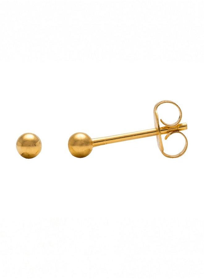 Studex - 4MM Ball 24K Pure Gold Plated Ear Studs - Image 1