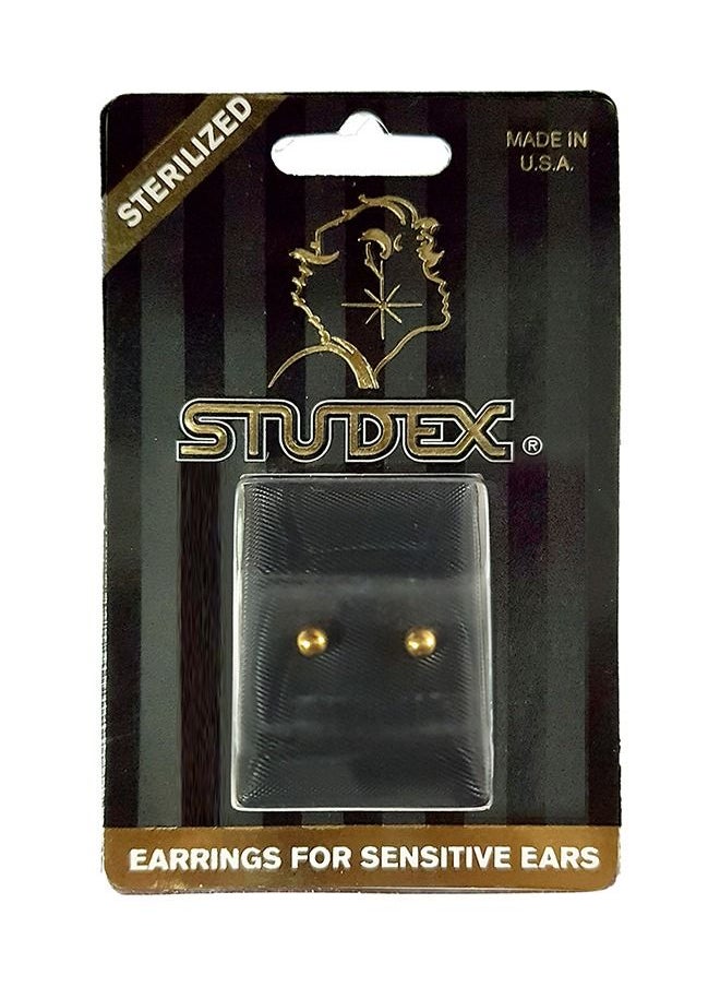 Studex - 4MM Ball 24K Pure Gold Plated Ear Studs - Image 1