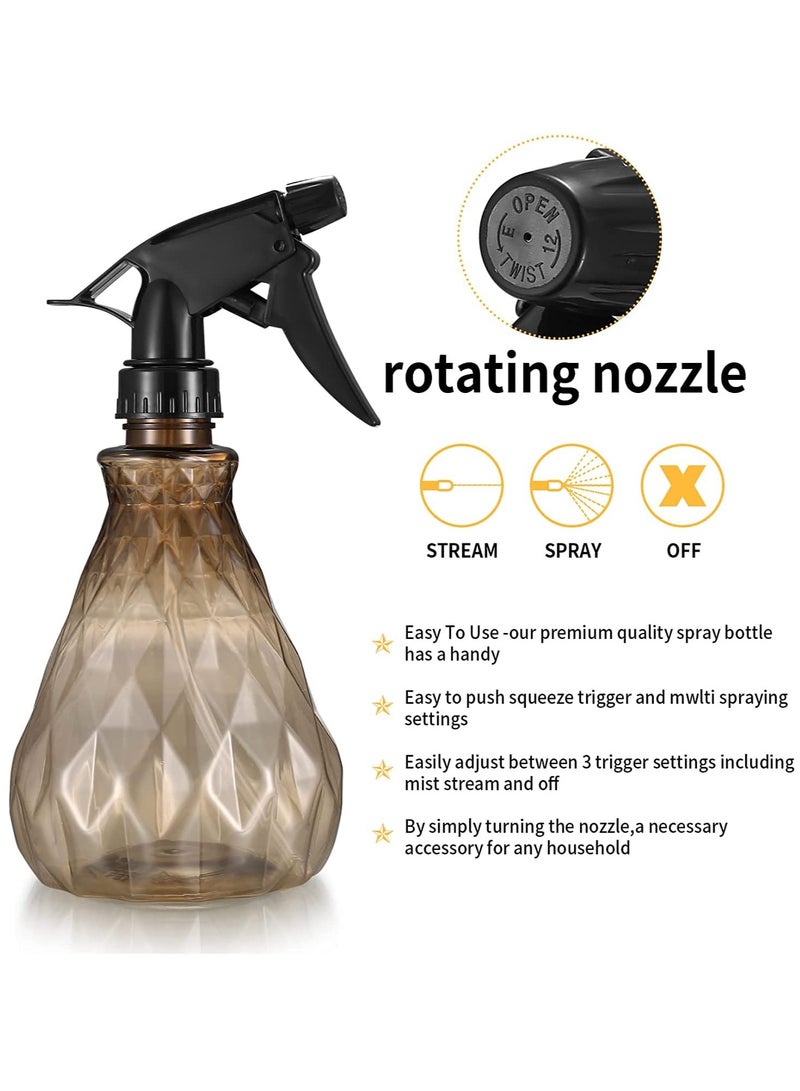 SYOSI SYOSI, 2 Pcs Spray Bottles, 500ml Empty Watering Spray Bottles, Adjustable Leak-proof Clear Squirt Containers, Retro Prismatic Mist Bottles for Cleaning, Gardening, Disinfect, Hair Cut - Image 3