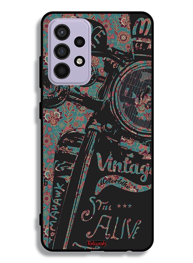 Tolwak Samsung Galaxy A52 4G Protective Case Cover Vintage Motorbike - Image 1