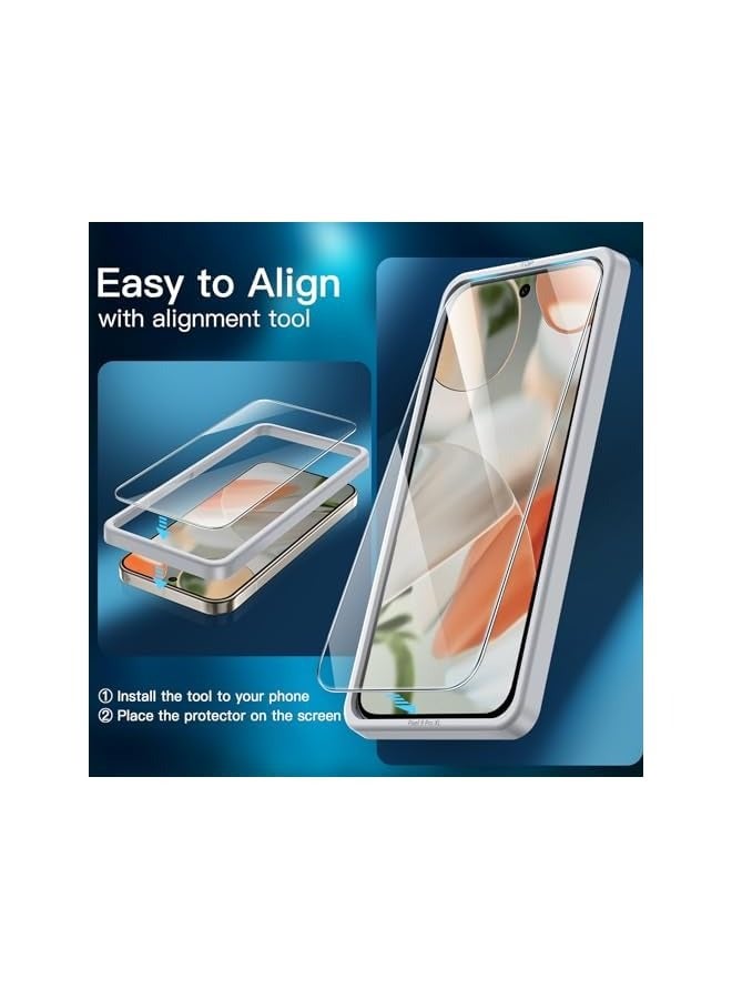 جي تيك واقي شاشة لهاتف Google Pixel 9 Pro XL، طبقة من الزجاج المقوى مع أداة تثبيت سهلة، متوافق مع بصمات الأصابع، شفاف عالي الدقة، 3 عبوات - Image 4