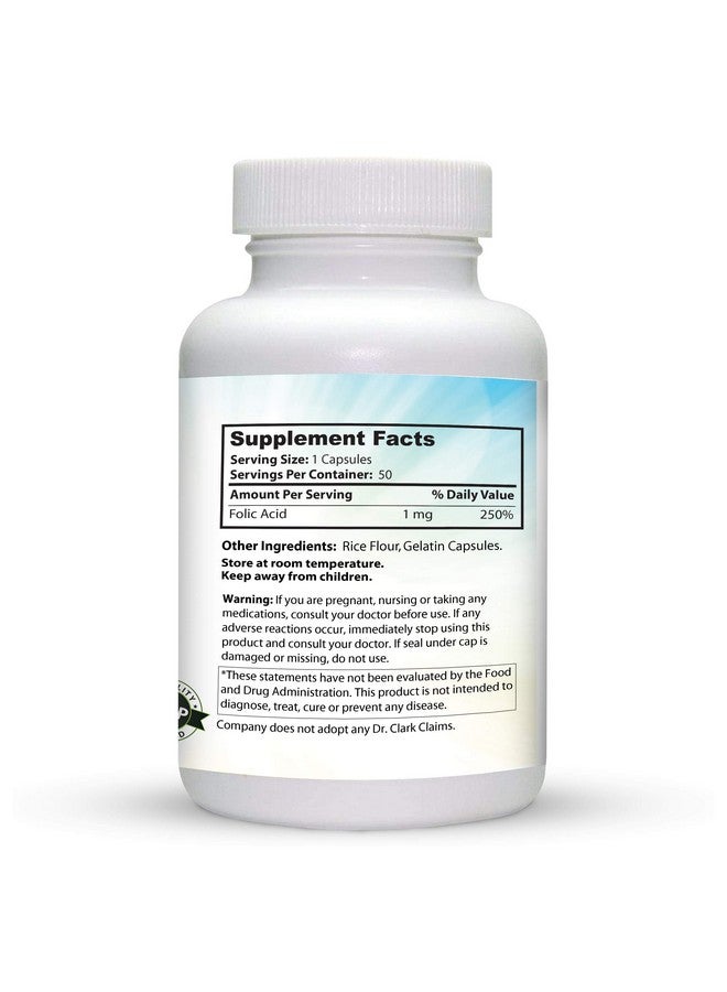 Dr Clark Store Dr. Clark Folic Acid (Vitamin B9) Supplement - 1mg, 50 Gelatin Capsules, Supports Healthy Pregnancy & Cell Growth - Image 4
