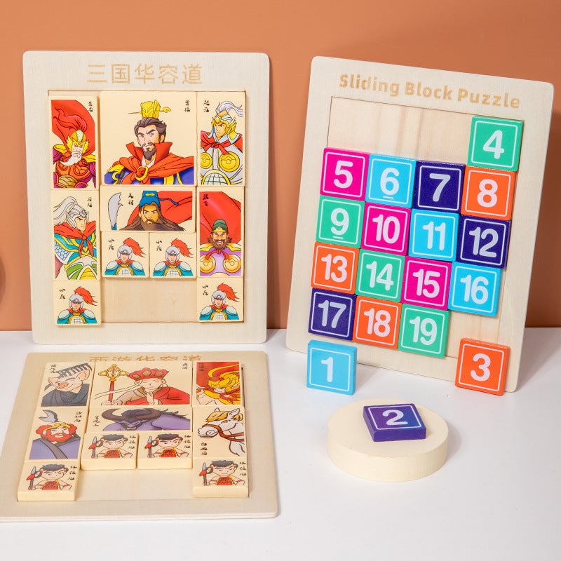 Three Kingdoms Digital Huarong Road Magnetic Educational Toys Math Children Primary School Students Intelligence Problem Solving Sliding Puzzle - Image 3