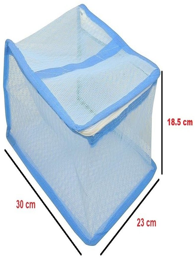 Doorbag سلة مستطيلة من البلاستيك الشبكي من Doorbag لتخزين الفواكه والخضراوات، مزودة بغطاء بسحاب ومقبض، مناسبة للثلاجات وطاولات الطعام (ألوان عشوائية) (2)، متنوعة - Image 2