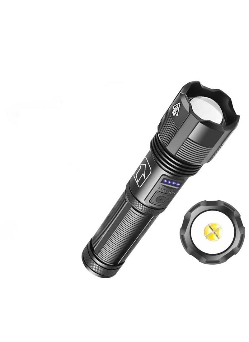 Bellveen Bellveen Strong Brightness Flashlight 800 LM Waterproof Flashlight Portable Aluminium Alloy for Fishing Working Emergency Best Camping Outdoor Telescopic Zoom Black  - Image 3