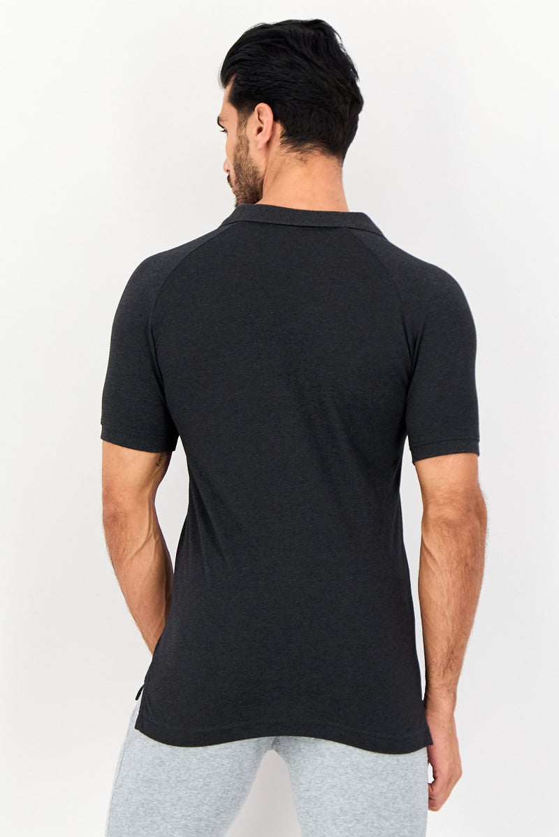 PUMA Men Sportswear Fit Short Sleeves Outdoor Polo Shirt, Charcoal Herther - Image 3