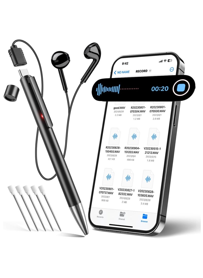 KADIP 64GB Professional Voice Recorder for Lectures Meetings, Portable Audio Recorder, Digital Voice Activated Recorder with Playback, Dictaphone Recording Device with AI Noise Cancellation,Support OTG  - Image 1