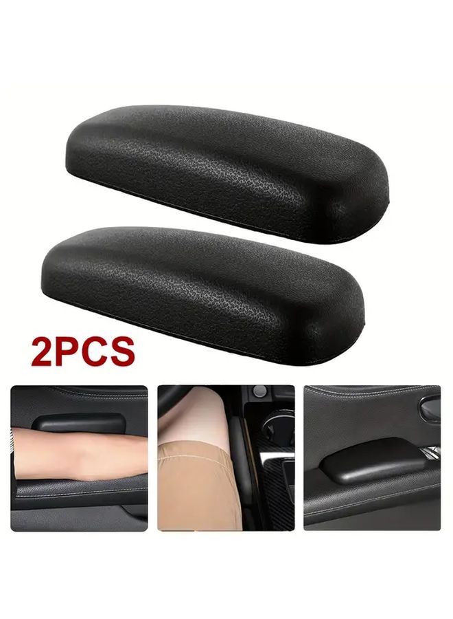 2pcs Cream Color Car Armrest Pad Knee Cushion Universal Interior Accessories for Car Truck SUV - Image 1