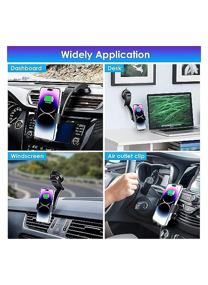 erorex Wireless Car Charger for , [Dual Coils] Fast Charging Phone Car Mount for Air Vent  - Image 2