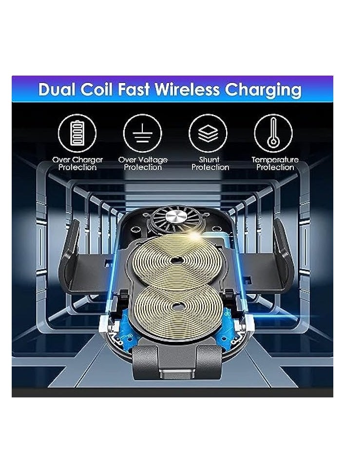 erorex Wireless Car Charger for , [Dual Coils] Fast Charging Phone Car Mount for Air Vent  - Image 5