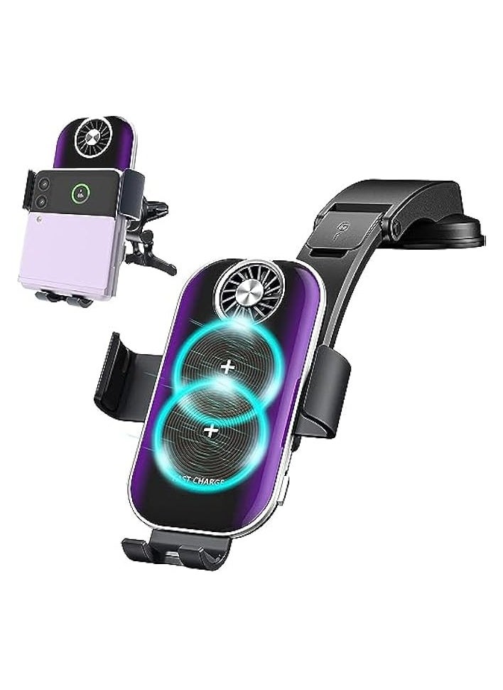 erorex Wireless Car Charger for , [Dual Coils] Fast Charging Phone Car Mount for Air Vent  - Image 1