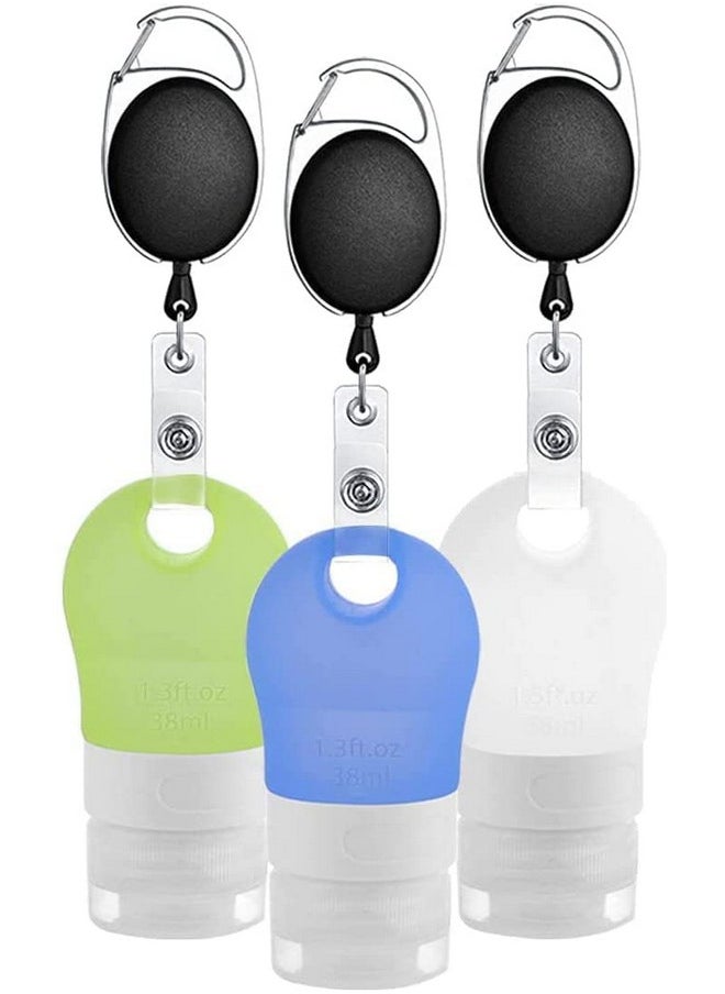 Linkidea - Portable Silicone Travel Bottles Set, Empty Hand Soap Bottles Refillable Container For Toiletries, Shampoo, Liquid, Cosmetic Bottles (1.3 Oz, Pack Of 3) - Image 1