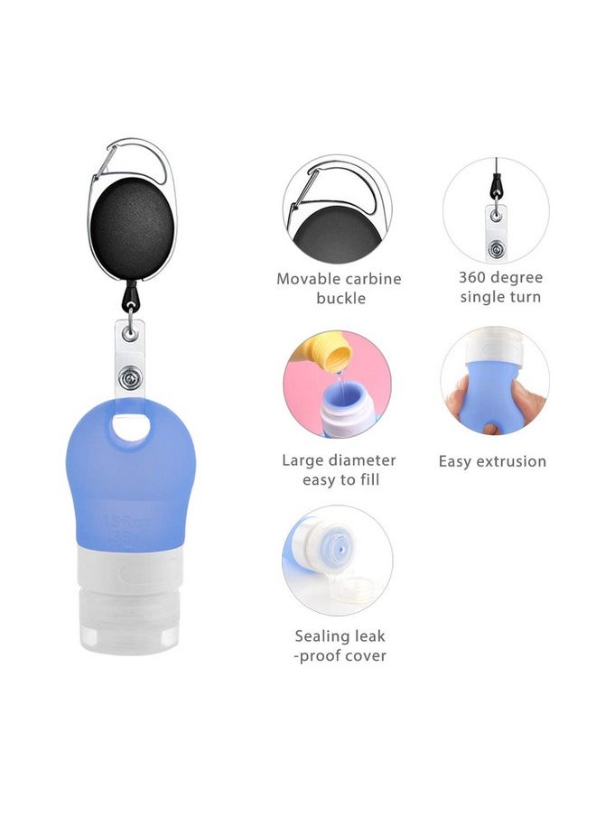 Linkidea - Portable Silicone Travel Bottles Set, Empty Hand Soap Bottles Refillable Container For Toiletries, Shampoo, Liquid, Cosmetic Bottles (1.3 Oz, Pack Of 3) - Image 1