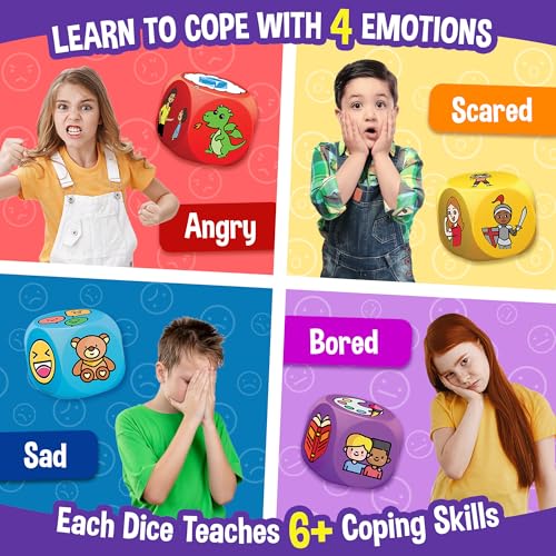 ThinkPsych Roll with It | CBT Coping Skills Kit | Emotional Regulation Tools for Kids | Anger Management & Social Emotional Learning | Anxiety Relief | Ages 5+ | Play Therapy Toys for Counselors - Image 3