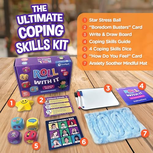 ThinkPsych Roll with It | CBT Coping Skills Kit | Emotional Regulation Tools for Kids | Anger Management & Social Emotional Learning | Anxiety Relief | Ages 5+ | Play Therapy Toys for Counselors - Image 5