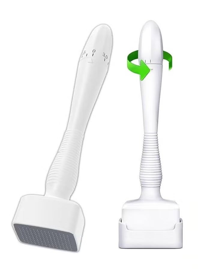 قلم ديرما ستامب قابل للتعديل من 0 إلى 3 مم بإبر تيتانيوم 140 إبرة – Dermastamp Adjustable Microneedling Pen، أداة ميكرونيدلينغ يدوية للوجه والبشرة وفروة الرأس واللحية، رأس بإبر تيتانيوم متعددة، عمق الإبر قابل للضبط بدرجات مختلفة، تصميم قلم للاستخدام الموضعي والتحكم الدقيق في مناطق محددة، مناسب للاستخدام اليدوي، ديرما ستامب ميكرونيدل قابل للتعديل للعناية بالبشرة وفروة الرأس - Image 4