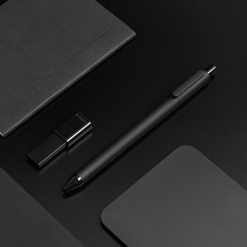 Kaco PURE Gel Pens Black Ink 0.7 mm Medium Point, 10 Pieces Set, Original Design, Quick Drying Aesthetic Note Taking Pens Office Supplies Cute Stationery (10 Black) - Image 3