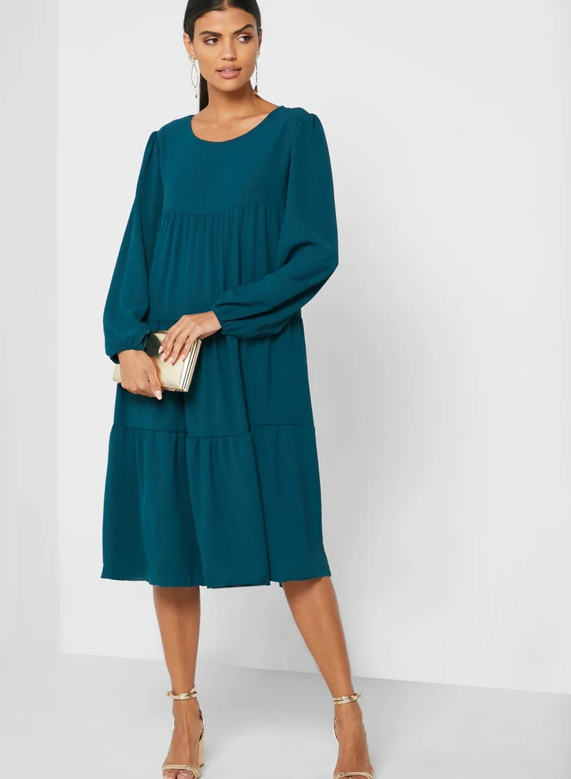 MELA LONDON Tiered Hem Dress