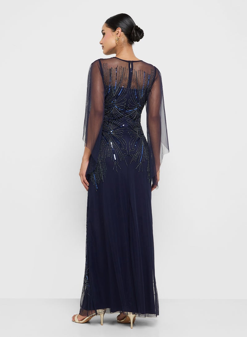 Amelia Rose Embellished Maxi Dress - Image 2