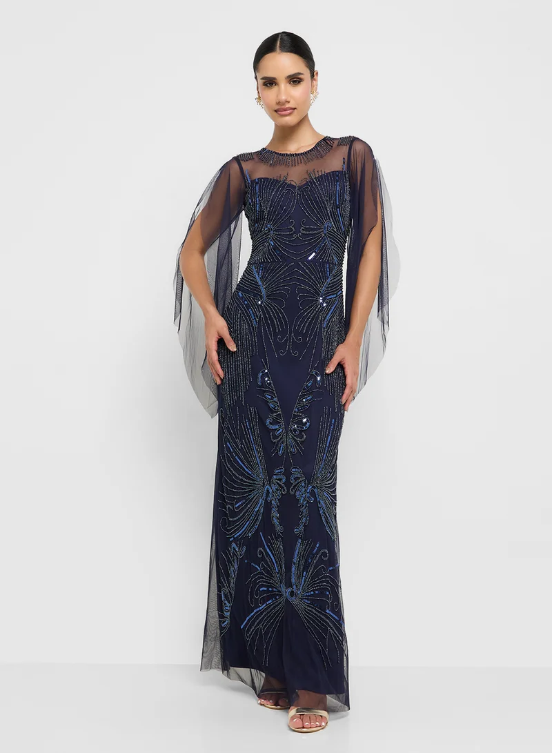 Amelia Rose Embellished Maxi Dress