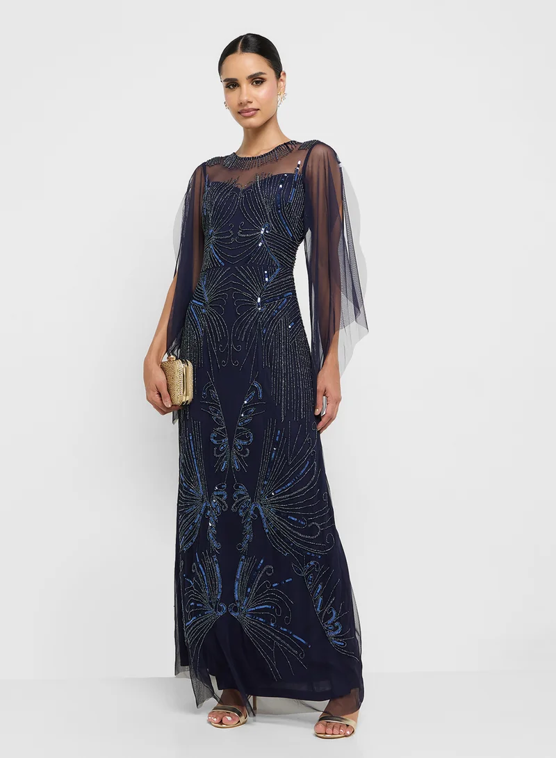Amelia Rose Embellished Maxi Dress