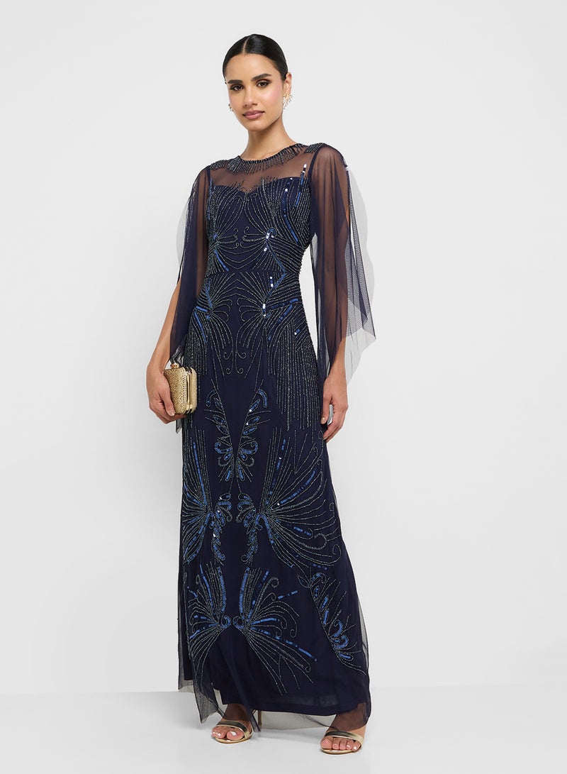 Amelia Rose Embellished Maxi Dress - Image 4