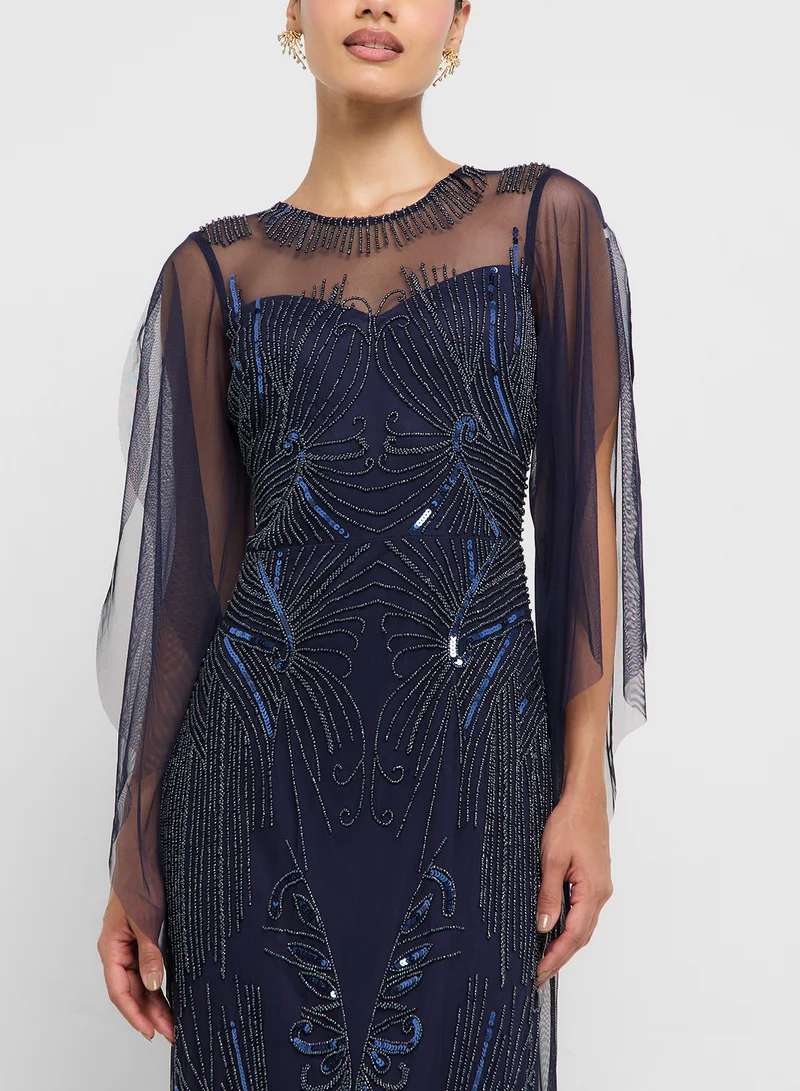 Amelia Rose Embellished Maxi Dress