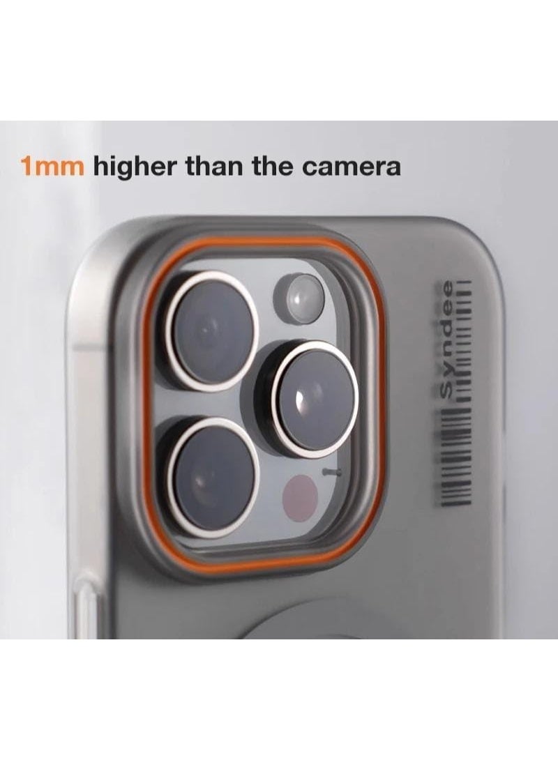 Syndee Elegant Colorful Frosted Matte Back With MagSafe Support Back Case For Apple iPhone 15PRO  - Image 2