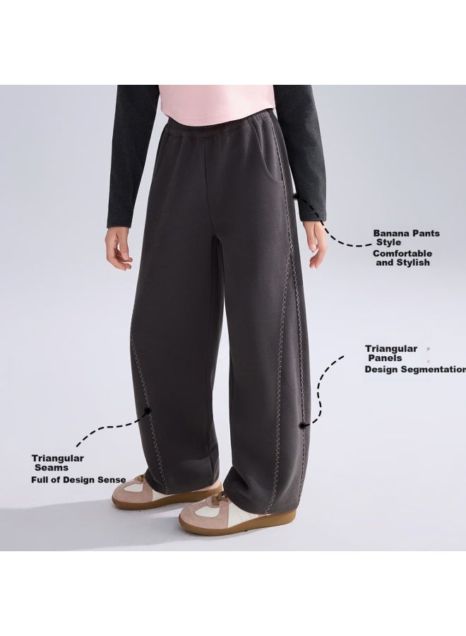 Ask Junior Kids Pants  Spring Skin-friendly Comfortable Banana Pants Girls Sports Casual Long Pants - Image 3