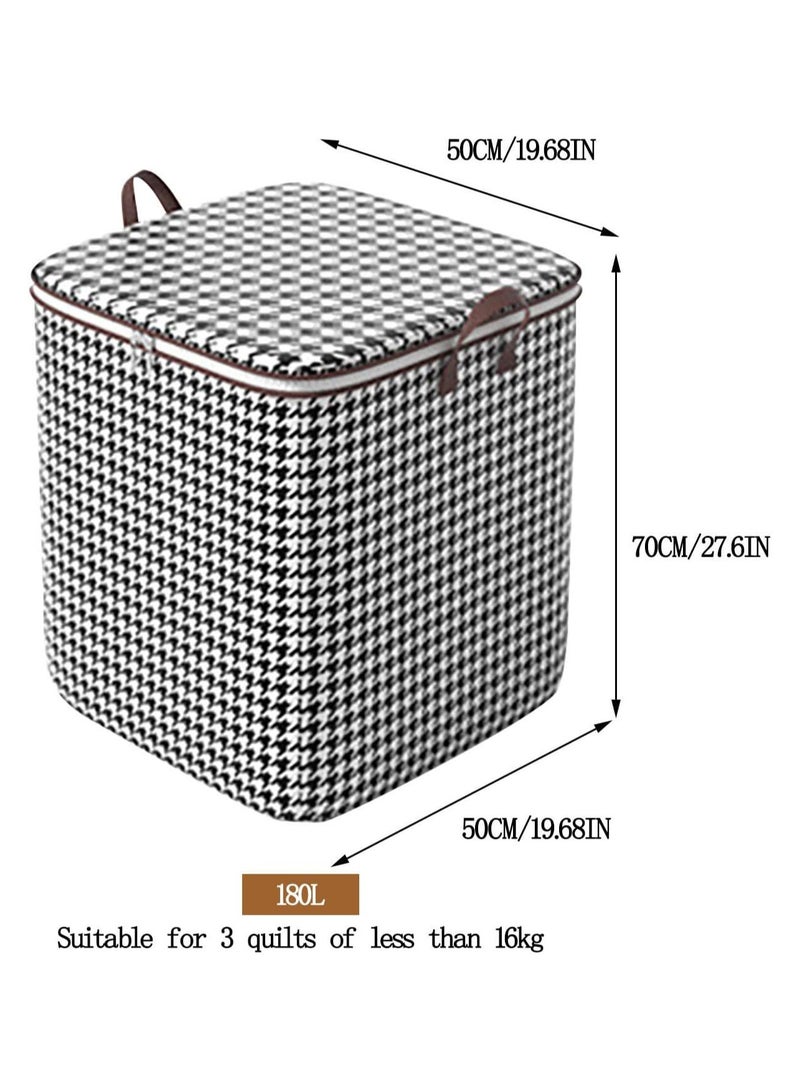 6 Pack 180L Clothes Storage, Blanket Storage Bags, Storage Box with Sturdy Handles for Closet, Dorm, Pillows, Bedding, Sturdy Zippers, Organization and Storage with Lids and Handle - Image 3
