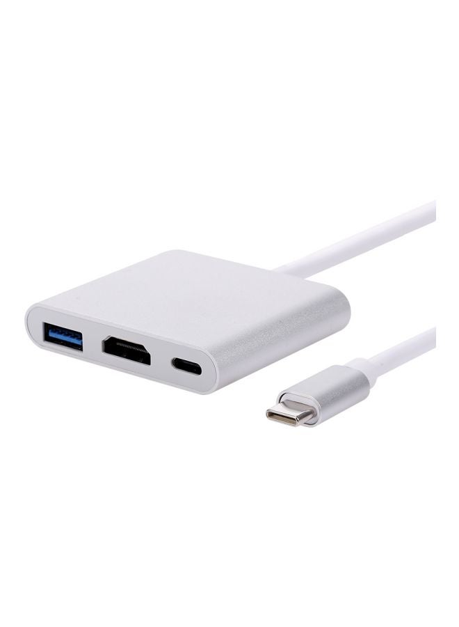 DUSALA 3-In-1 Type-C Hub White - Image 2