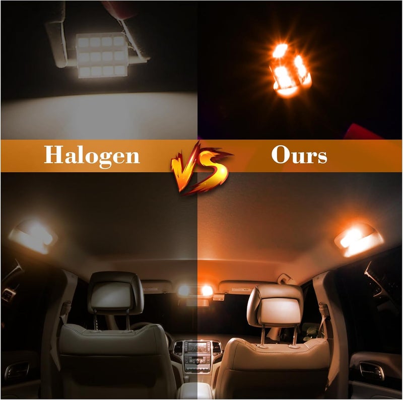 iFunyLED 24 Pieces Dome Light LED Car Interior Bulb Kit - Amber - Image 3