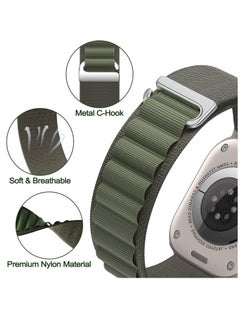 BORTONY Pack of 2 Apple Watch Band Alpine Loop Band 49mm 45mm 44mm for Men Women Nylon Woven Sport Strap Compatible with iWatch Series 8 Ultra 7 SE 6 5 4 3 2 1  - Image 3
