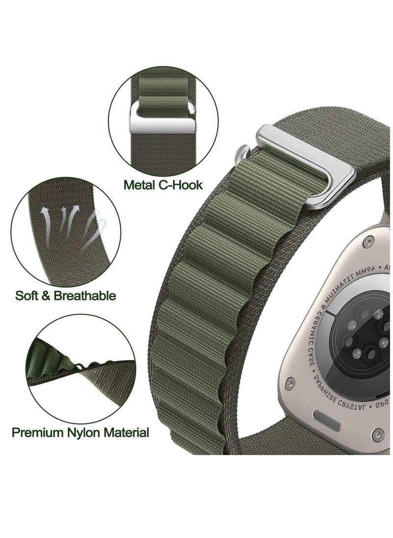 BORTONY - Pack of 2 Apple Watch Band Alpine Loop Band 49mm 45mm 44mm for Men Women Nylon Woven Sport Strap Compatible with iWatch Series 8 Ultra 7 SE 6 5 4 3 2 1 - Image 1