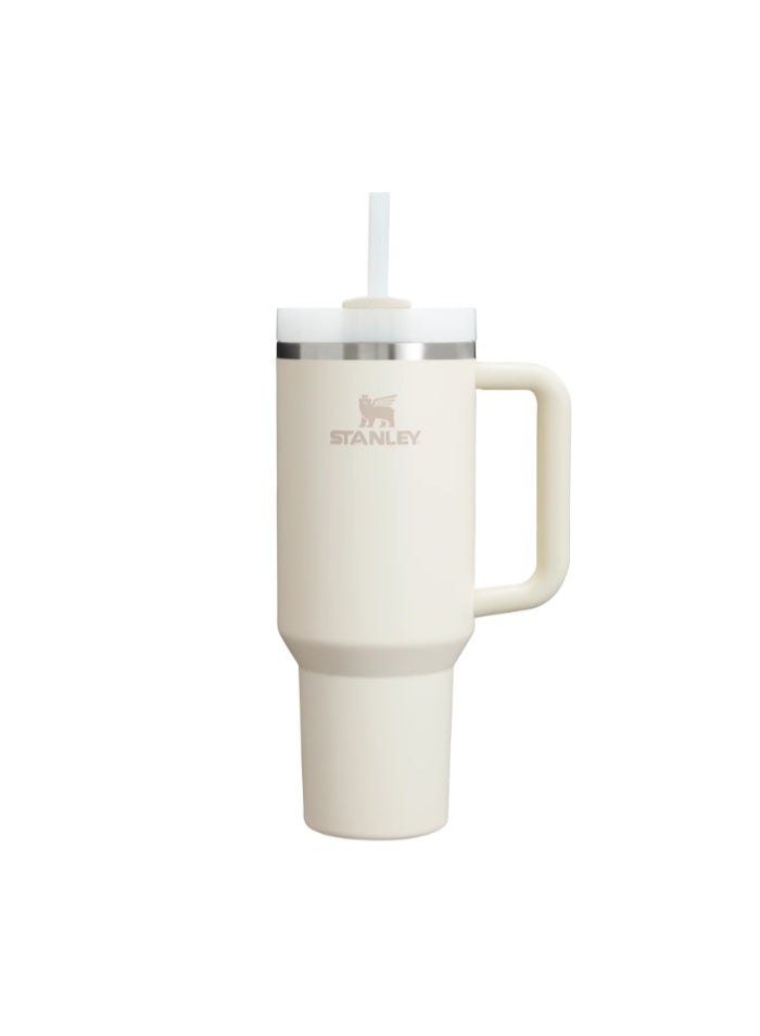 Stanley Quencher H2.0 FlowState Tumbler 40oz – Cream(White), Insulated Travel Cup - Image 1