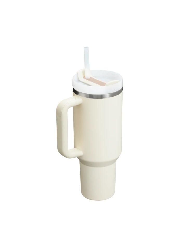 Stanley Quencher H2.0 FlowState Tumbler 40oz – Cream(White), Insulated Travel Cup - Image 3