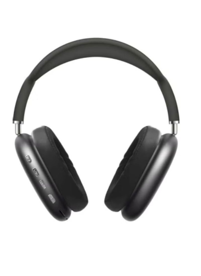 Generic - P9 Wireless Over-Ear Bluetooth Headphones With Mic Black/Silver - Image 1