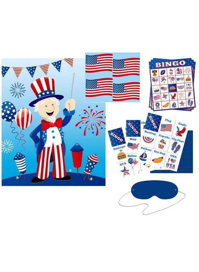 Iconikal 32 Player Bingo And Pinon Game Set (Patriotic)  - Image 2