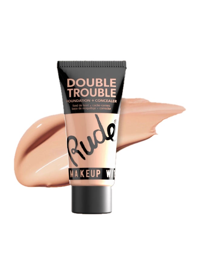 Rude Double Trouble Foundation + Concealer - Linen 