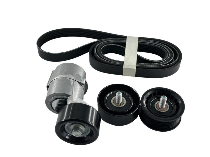 Autoxbtc Drive Belt Tensioner ï¼†Serpentine Belt ï¼† Idler Pulley Kit Fit for Hyundai Santa Fe Sonata Tucson Kia Forte Magentis Optima Sorento Replaces 6PK2125 2528125000 2528825001 2528725110 - Image 1