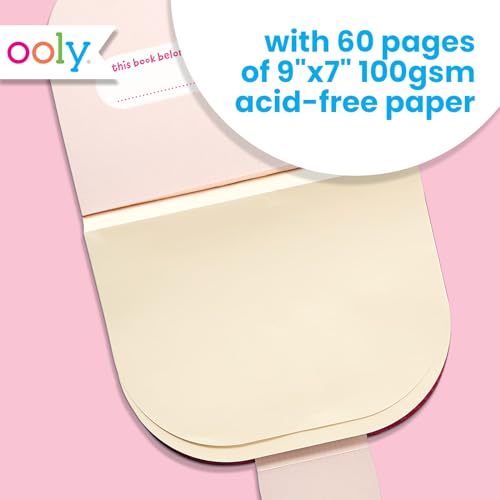 OOLY Carry Along Sketchbook for Kids, 60 Pages, 9 x 7 inches, Portable Sketch Book, Drawing Pad for Travel - Cat - Image 4